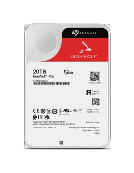Seagate IronWolf Pro ST20000NT001 disco duro interno 20 TB 7200 RPM 256 MB 3.5"