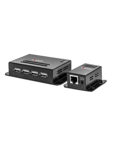 Lindy 42681 ampliador de red Transmisor y receptor de red Negro