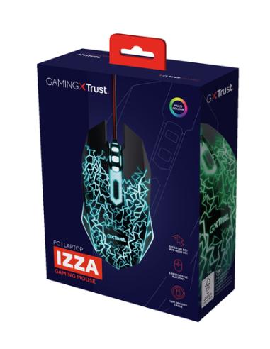 Trust GXT 105X Izza ratón Juego Ambidextro USB tipo A Óptico 4000 DPI