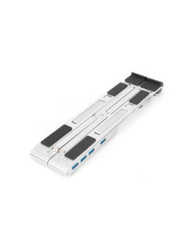Digitus Soporte variable para notebook con hub USB-C™ integrado, 5 puertos