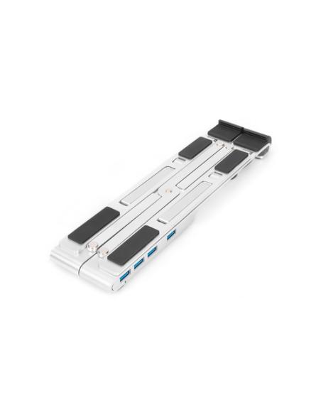 Digitus Soporte variable para notebook con hub USB-C™ integrado, 5 puertos