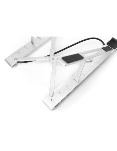 Digitus Soporte variable para notebook con hub USB-C™ integrado, 5 puertos