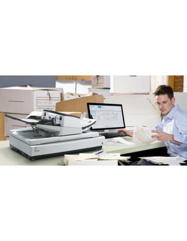 Ricoh fi-7700 Escáner plano y alimentador automático de documentos (ADF, Automatic Document Feeder) 600 x 600 DPI A3 Negro, Blan