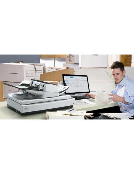 Ricoh fi-7700 Escáner plano y alimentador automático de documentos (ADF, Automatic Document Feeder) 600 x 600 DPI A3 Negro, Blan