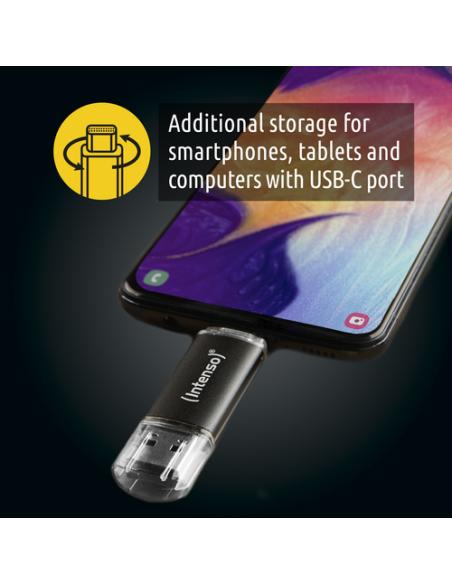 Intenso Twist Line unidad flash USB 32 GB USB Type-A / USB Type-C 3.2 Gen 1 (3.1 Gen 1) Antracita