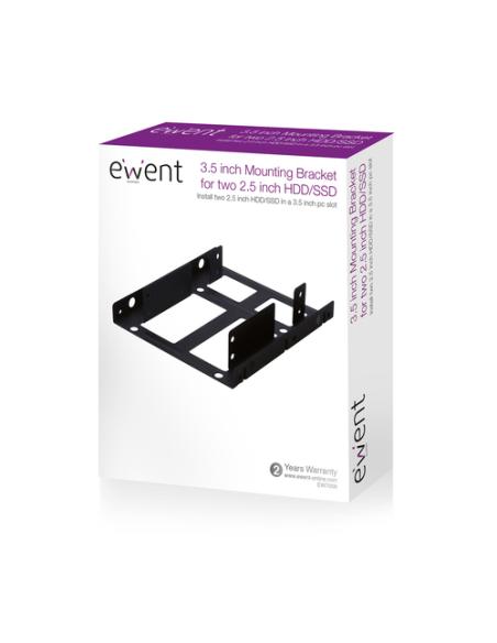 Ewent EW7006 panel bahía disco duro 8,89 cm (3.5") Panel embellecedor frontal Negro