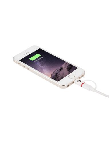 SilverHT Cable Combo MFI - MicroUSB + Lightning 1,5m - Blanco