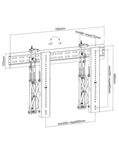Equip 650351 Soporte de pared para vídeo pop-out de 37"-70