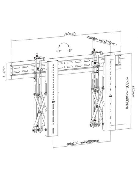 Equip 650351 Soporte de pared para vídeo pop-out de 37"-70