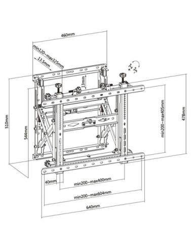 Equip Soporte de pared para vídeo pop-out de 45"-70