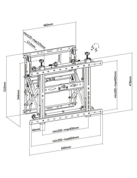 Equip Soporte de pared para vídeo pop-out de 45"-70