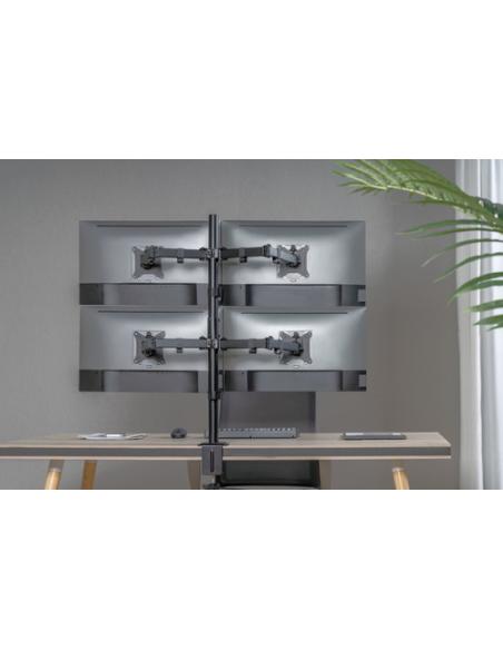 Equip Soporte de escritorio articulado para monitor cuádruple de 17"-32