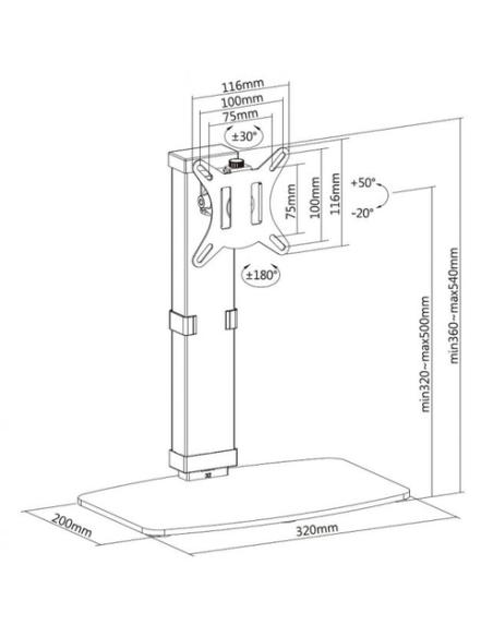Equip Soporte de monitor independiente de 17"-32