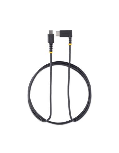 StarTech.com Cable 2m USB C Acodado - en Ángulo Recto - PD 60W - 3A - Cable USB-C de Carga Rápida - de Alta Resistencia - USB 2.