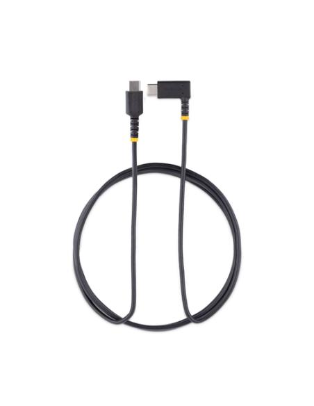 StarTech.com Cable 2m USB C Acodado - en Ángulo Recto - PD 60W - 3A - Cable USB-C de Carga Rápida - de Alta Resistencia - USB 2.