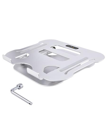 StarTech.com Soporte Ergonómico de Ordenador para Sobremesa - Base Soporte Ergonómico para Portátil de Altura Ajustable - Alumin