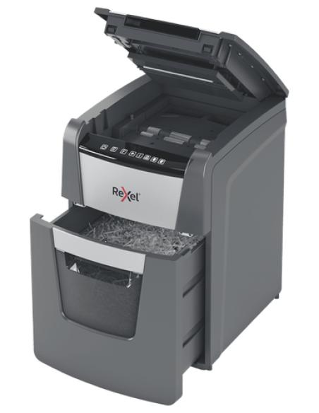 Rexel AutoFeed+ 90X triturador de papel Corte cruzado 55 dB Negro, Gris
