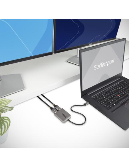 StarTech.com Adaptador USB-C a HDMI Doble - Hub MST USB Tipo C - Divisor Extensor de Monitor HDMI 4K 60Hz para Portátil - HDR - 