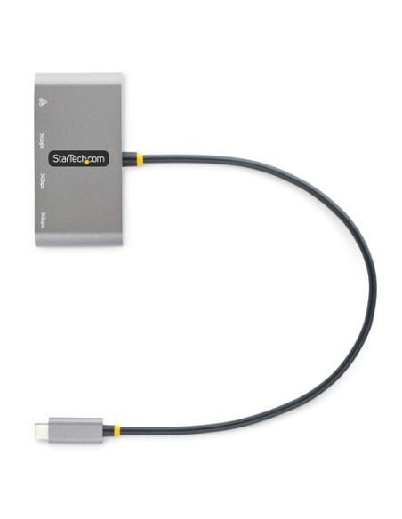 StarTech.com Hub Adaptador USB-C con Ethernet de 3 Puertos USB-A - Red Ethernet Gigabit RJ45 - USB 3.0 5Gbps - Alimentado por el