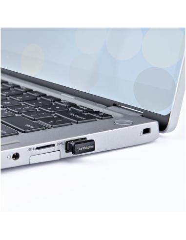 StarTech.com Adaptador USB a Bluetooth 5.0, Dongle Conversor para Ordenador/Portátil/Teclado/Ratón, Convertidor BT 5.0 para Auri
