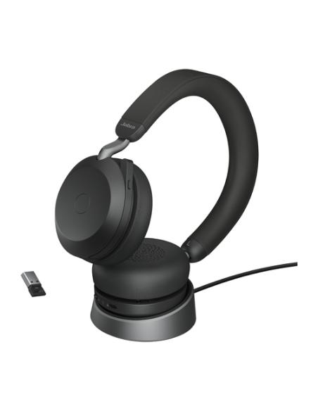 Jabra Evolve2 75 Auriculares Inalámbrico y alámbrico Diadema Oficina/Centro de llamadas Bluetooth Base de carga Negro