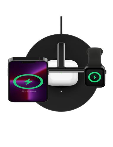 Belkin WIZ017vfBK Auriculares, Smartphone, Reloj inteligente Negro Corriente alterna Cargador inalámbrico Carga rápida Interior