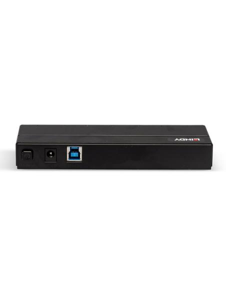 Lindy 43228 hub de interfaz USB 3.2 Gen 1 (3.1 Gen 1) Type-A 5000 Mbit/s Negro