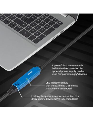 Lindy 43158 cable USB USB 3.2 Gen 1 (3.1 Gen 1) 8 m USB A Negro
