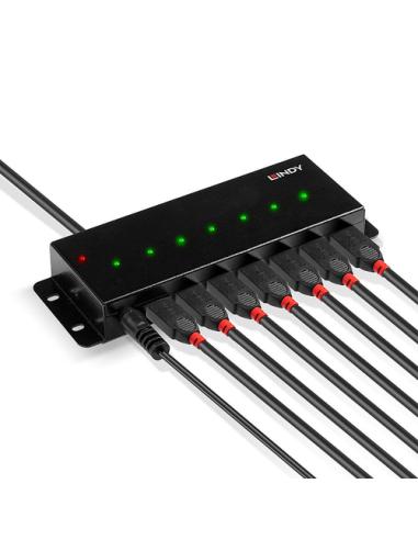 Lindy 42794 hub de interfaz USB 2.0 Type-B 480 Mbit/s Negro