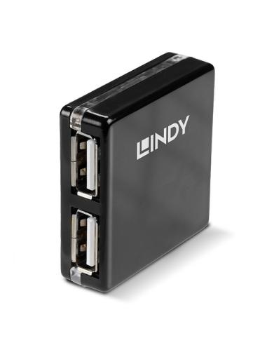 Lindy 42742 hub de interfaz 480 Mbit/s Negro