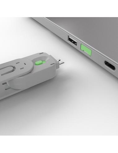 Lindy 40621 bloqueador de puerto Llave de bloqueador de puerto USB tipo A Verde Acrilonitrilo butadieno estireno (ABS) 1 pieza(s