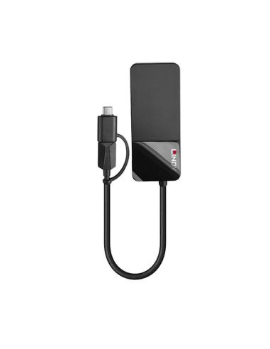 Lindy 43354 base para portátil y replicador de puertos USB 3.2 Gen 1 (3.1 Gen 1) Type-A + Type-C Negro