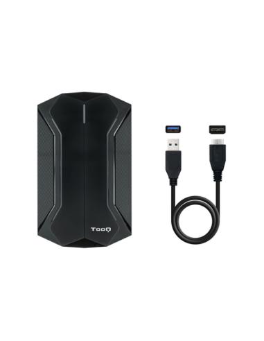 TooQ TQE-2599RGB caja para disco duro externo Carcasa de disco duro/SSD Negro 2.5"