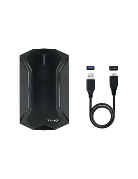 TooQ TQE-2599RGB caja para disco duro externo Carcasa de disco duro/SSD Negro 2.5"