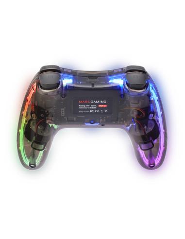 Mars Gaming Gamepad Inalámbrico 2.4GPRO, Neon RGB, Vibración Háptica Dual, Joysticks Analógicos, Mando para PC, PS3, PS4, XBOX36