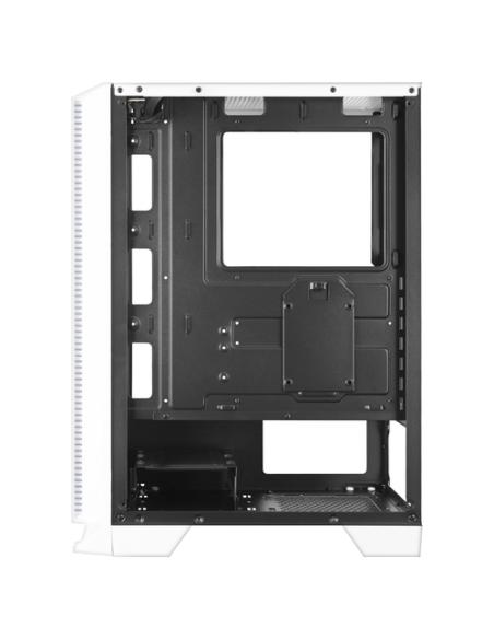 Mars Gaming MC-C, Caja PC ATX, Panel Frontal Metal-Mesh, Cristal Templado, 3 Ventiladores Frontales FRGB 120mm, Blanco