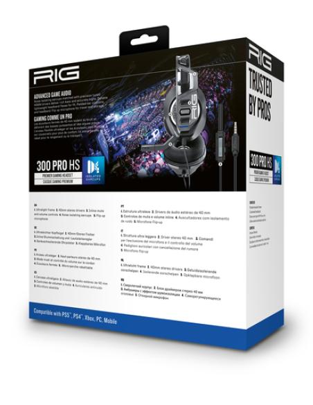 NACON RIG 300 PRO HS Auriculares Alámbrico Diadema Juego Negro