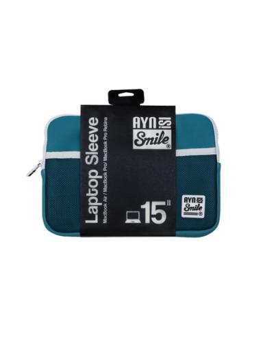 Smile Funda Sleeve para Portátil de 15 pulgadas Fitness de Neopreno color Azul Turquesa