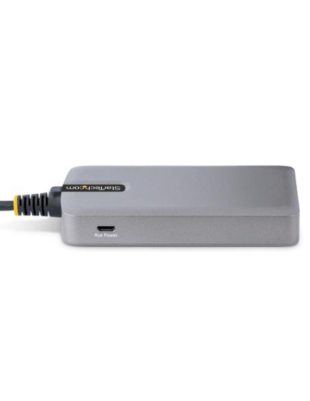 StarTech.com Hub USB-C de 3 Puertos USBA - USB 3.0 de 5Gbps - Alimentado por el Bus - Concentrador USB-C de 3 Puertos USB-A - La