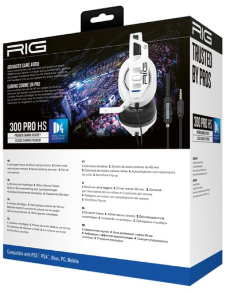 NACON RIG 300 PRO HS Auriculares Alámbrico Diadema Juego Blanco