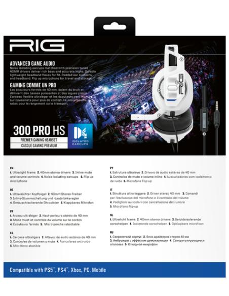 NACON RIG 300 PRO HS Auriculares Alámbrico Diadema Juego Blanco