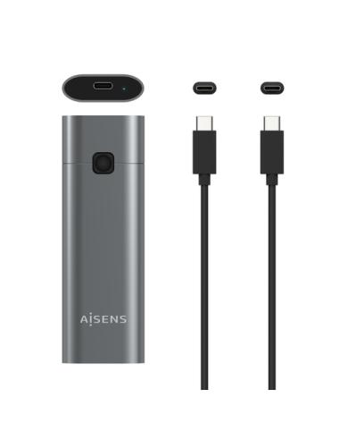 AISENS Caja Externa M.2 (NGFF) ASM2-021GR NVMe a USB3.2 GEN2, Gris