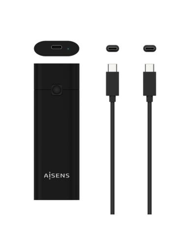 AISENS Caja Externa M.2 (NGFF) ASM2-020B NVMe a USB3.2 GEN2, Negra