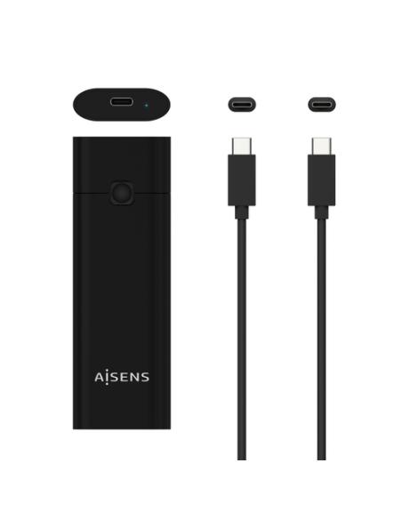AISENS Caja Externa M.2 (NGFF) ASM2-020B NVMe a USB3.2 GEN2, Negra