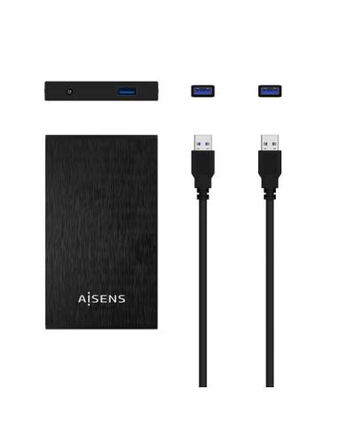 AISENS Caja Externa 2,5″ ASE-2523B 9.5MM SATA a USB 3.0/USB3.1 GEN1, Negra