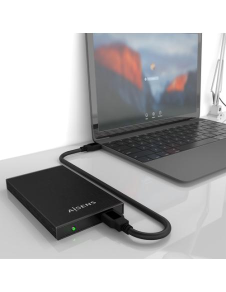 AISENS Caja Externa 2,5″ ASE-2523B 9.5MM SATA a USB 3.0/USB3.1 GEN1, Negra