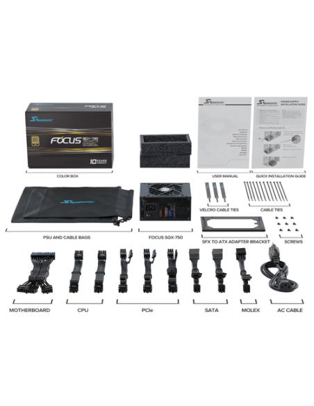 Seasonic FOCUS SGX-750 (2021) unidad de fuente de alimentación 750 W 20+4 pin ATX SFX Negro