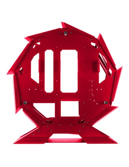 Mars Gaming MCORB Rojo, Caja PC Gaming Micro-ATX XL, Diseño Circular Custom, Doble Cristal Templado