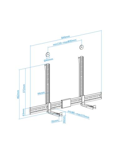 TooQ TQSBM-01 kit de montaje Negro
