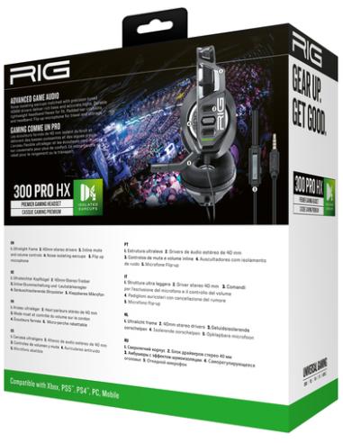 NACON RIG 300 PRO HX Auriculares Alámbrico Diadema Juego Negro
